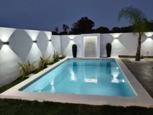 Piscina de hormigón proyectado con liner