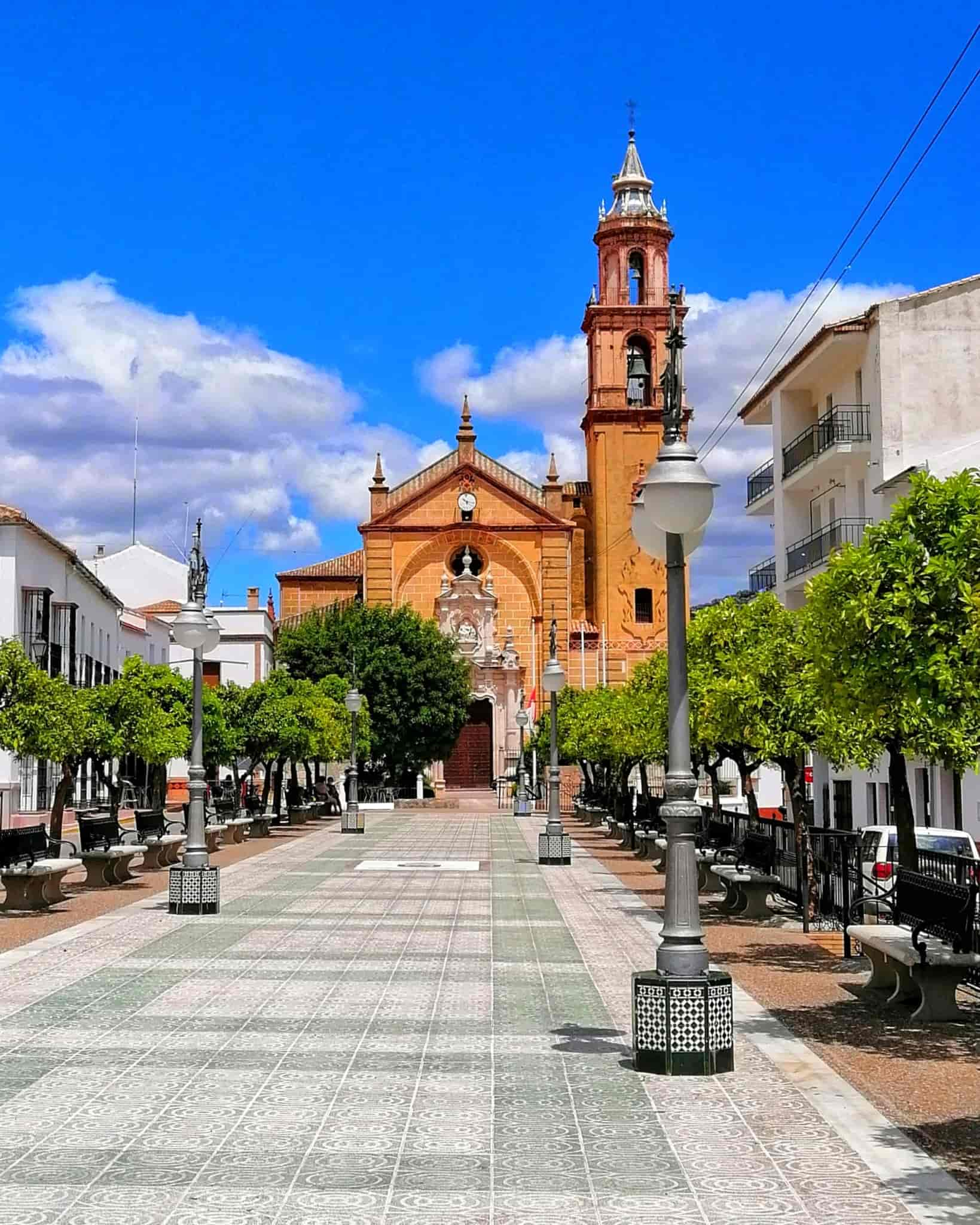 Vista del centro de Algodonales con su iglesia principal