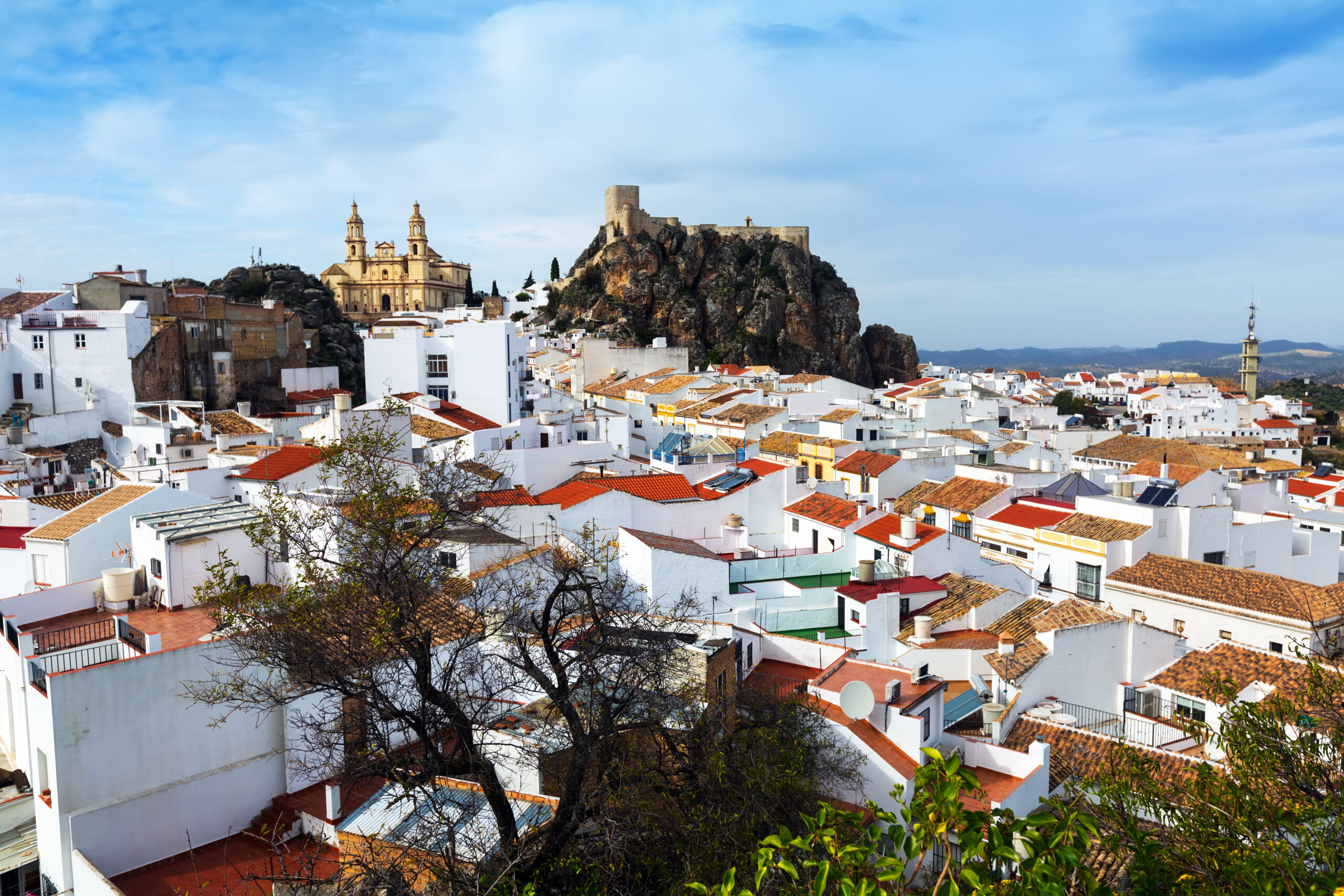 Vista panorámica del municipio de Olvera